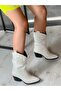 Tokyo White Stone 6 cm Heel Dallas Boots Bottie - 3