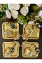 2 Person Gold Bronze Single Person Coffee Tea Presentation Tray