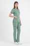 Green Lycra Viscon V-Neck Fit Cut, Nurse and Doctor Scrubs, Premium Hospital Uniform