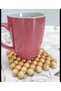 Wooden Beaded Coaster Handmade Custom Design - 2