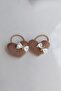 Stylish Plush Rubber Buckle Set with Heart Model and Stone Detail, 2 Pieces - 2