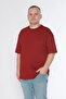 Black Horn Men's Crew Neck 100% Cotton Oversize T-Shirt - 4