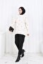 Bow Patterned Knitwear Sweater N3251 Stone Color