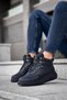 Kb0994 Men's Sports Casual Lace-Up Leather Boots Cst - Black - 3
