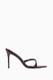 Donatella 100 Patent Leather Look Vegan Leather Thin Heeled Women's Sandals, Stylish and Elegant - 5
