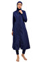 Burkini Islamic Extra Long Full Hijab Swimsuit with Micro Sleeves, Polyester Blend Material