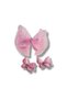 Pink Stone Set of 4 Butterfly Hair Clips, School Nursery Baby, Children's Clip 02 - 3
