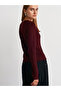 32055 Long Sleeve Cardigan-Burgundy - 2