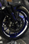 White Color Wheel Rim Stripe Sticker Set (16 Pieces) Inside Yamaha Motor Group - 4