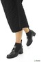 Women's Short Thick Heeled Laceless Genuine Leather Orthopedic Short Classic Boots M26/Kb1805