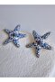 Brand Model Blue Porcelain Starfish Earrings