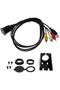 4825 USB 2Rca 3.5mm Aux In-Car Dashboard Extension Additional Cable - 3