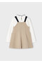 Girl's Turtleneck T-Shirt and Suspender Dress Set (Ages 4-10) – Stylish and Comfortable Outfit - 3