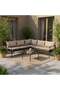 Owen 5-Seater Outdoor Sofa Set W/Table | Steel Frame Garden Furniture | Modern Patio Seating - Brown