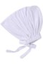 Women's Turban Cap with Tie-Back Closure, Muslim Head Wrap Bonnet- White - 2