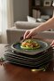 Livelli Maar 25 cm Porcelain Square Serving Plate 6 Pieces - 3