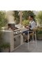 Alma Rope Bar Chair - Modern Outdoor Garden Seating, All-Weather, One Seater, Brown/Red - 6