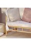Serena 2-Seater Outdoor Sofa Set| Steel Frame Garden Furniture | Modern Patio Seating - White/Bamboo - 3