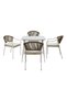 Vitara 5-Pc Outdoor Dining Set | 4-Seater Water-Resistant Steel Frame Furniture | Multi Color - 8