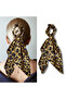 Leopard Printed Hanging Donut Shaped Rubber Scarf Clip, Bow, Bag, Pants, Hair, Multi-Use 03