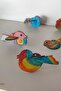 Cute Bird Wooden Activity Coloring School Kindergarten Activity Art 10 Pieces - 2