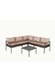 Owen 5-Seater Outdoor Sofa Set W/Table | Steel Frame Garden Furniture | Modern Patio Seating - Brown - 2