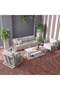 Sydney 5-Seater Outdoor Sofa Set | Aluminium Frame | Modern Patio Furniture | Champagne/Taupe - 3