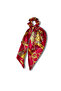 Shawl Patterned Hanging Donut Shaped Rubber Scarf Clasp, Multi-Use 06 - 2