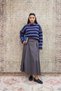 Gray Pleated Gabardine Skirt - 5