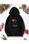 Grow through Print Detailed Hooded Sweatshirt with Fleece Inside