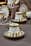 6-Piece 90 ml Porcelain Coffee Cup Set with Gold Details – Stylish and Giftable - 7