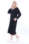 Women's Plus Size Hijab V-Neck Long Sleeve Comfort Model Dress - 5