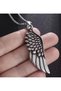 Unisex Steel Necklace |   Angel Wing Silver Color Necklace |   Stainless Steel Wing Pendant Gift Jewelry - 4
