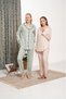 Women's Turquoise Checkered Special Design Maternity Pajama Set - 4
