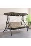 Serena 3-Seater Swing | Modern Hanging Chair | Indoor Outdoor Hammock | 200x134x177 cm - Brown