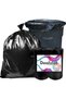 Outdoor Trash Bags, 40 Count, 30 Gallons (114L), Flap Tie, 2FT 6IN x 2FT 9IN - Black