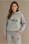 Be Happy Printed Unisex Women/Men Hooded Oversize Bottom/Top Tracksuit Set