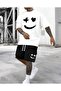 Men's Heart and X Eyes T-Shirt Shorts Set