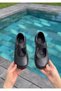 Black Leather Strap Women's Casual Shoes - 2