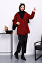 Burgundy Belted Glitter Cardigan - 2
