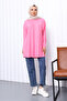 Pink Crew Neck Mercerized Knitwear Tunic - 2