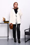 Cream Front Tie Angora Soft Cardigan - 2