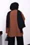 Brown Collared Double Pocket Quilted Jacket - 4