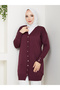 Women's Buttoned Sleeve-Ended Ribbed Knit Cardigan - 4