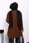Brown Mercerized Ribbed Casual Tunic - 3