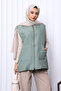 Çağla Quilted Lined Vest - 3
