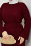 Women's Underwear Set with Inner Lining, Double Set, Diamond Patterned Mesh Knitwear Dress - 6