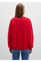 Crew Neck Basic Loose Fit Sweatshirt - 3