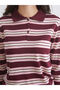 Polo Neck Striped Women's Knitwear Sweater - 2