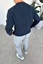 Indigo Crew Neck Oversize Knit Sweater - 4